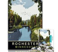 Puzzles Rochester Park, Minnesota, 1000 pièces, Cadeaux pour Adolescents, Jeu de Quiz, décoration Murale, Cadeaux d'anniversaire et de Noël Uniques, 50x75cm
