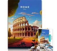Puzzles Rome 1000 pièces pour Adolescents, Jeu Stimulant et Jeu Familial avec des pièces entièrement emboîtables de Formes aléatoires 38x26cm