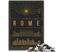 Puzzles Rome Italie pour Adolescents 1000 Puzzles, Staycation Kill Time, Chaque pièce est Unique - Jeu Familial Stimulant et Amusant (38x26cm)