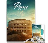 Puzzles Rome pour Adultes 1000 pièces, Jouets éducatifs et éducatifs, Jeux familiaux avec Affiche et fiche de Questions-réponses Assorties 38x26cm