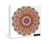 Puzzles ronds mandala pour adultes de 1 000 pièces, puzzle coloré à motif floral, puzzle de défi de couleur pour décoration d'intérieur