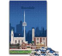 Puzzles Rosedale à Toronto pour Adultes et Adolescents, pour Les 14 Ans et Plus, Jeux Amusants, activités Amusantes à la Maison, Cadeaux d'anniversaire, Cadeaux de Voyage 1000 pièces (26x38cm)