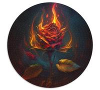 Puzzles Roses 1000 pièces pour Adultes Puzzles Ronds 1000 pièces pour Adultes Idéal pour Les Amoureux, Cadeau Parfait pour Noël, Nouvel an, Saint-Valentin 67,5 x 67,5 cm