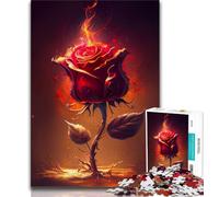 Puzzles Roses brûlantes 1000 pièces pour Adultes et Adolescents Anti-Stress défi Difficile décoration d'intérieur Unique et Cadeaux (50x75cm)