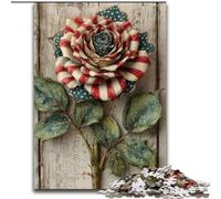 Puzzles Roses du Drapeau américain pour Adolescents, 1000 pièces, Jeux de détente pour renforcer l'amour Entre Couples à partir de 14 Ans (26x38cm)