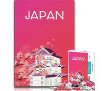 Puzzles Roses sur Le thème du Voyage au Japon pour Adultes et Adolescents Aidez Votre Cerveau à exercer Ses capacités cognitives Jouets addictifs pour cultiver la Patience Excellent Cadeau 38x26cm