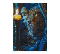 Puzzles Royal Lion Cub with Crown Puzzles pour Adultes - Jeu Manuel - Défi Difficile - Idéal comme Cadeau pour Toute La Famille 1000pcs(38x26cm)