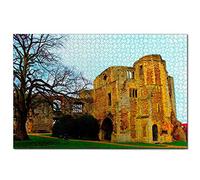 Puzzles Royaume-Uni Angleterre Château de Newark Newark-on-Trent Puzzle 300 pièces pour Adultes et Famille Cadeau Souvenir de Voyage 38x26CM