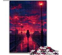 Puzzles Rues au Coucher du Soleil pour Adultes, 1000 pièces, Jeux éducatifs, décoration d'intérieur, Cadeau d'anniversaire, Art Mural (50x75cm)