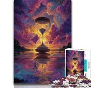 Puzzles sablier cosmiques pour Adultes, Jouets éducatifs et éducatifs, Jeux familiaux avec Affiche et fiche de Questions-réponses (38x26cm)