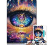 Puzzles Sablier dans Les Yeux pour Adolescents 1000 Puzzles, Staycation Kill Time Chaque pièce est Unique - Jeu Familial Stimulant et Amusant 50x75cm