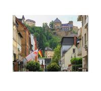 Puzzles，Saint-Goar sur Le Rhin Moyen avec Vue sur Le château Rheinfels，Adultes Puzzle en Papier, Décoration De La Maison Moderne pour Le Salon-1000 Pièces（38x26cm）-AF89