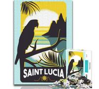 Puzzles Sainte-Lucie pour Adultes 1000 pièces, Jeu éducatif Amusant et Humoristique pour Anniversaire 38x26cm