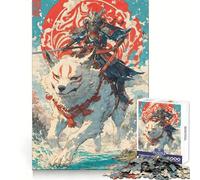 Puzzles Samouraï du Clan du Loup pour Adolescents, 1000 pièces, Exercice de logique, Moment de détente, Bords Nets, (50x75cm)