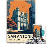 Puzzles San Antonio Texas 1000 pièces pour Adultes, Jeux éducatifs, décoration d'intérieur, à Offrir en Cadeau pour Toute la Famille, 26x38cm
