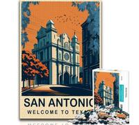 Puzzles San Antonio Texas pour Adultes et Adolescents, 2 000 pièces, Jouet éducatif et décompressant, idéal comme Cadeau, 70x100cm