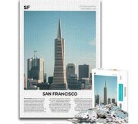 Puzzles San Francisco pour Adultes et Adolescents, 1 000 pièces, Jouet éducatif et décompressant, Cadeau d'anniversaire, décoration Murale, 38x26cm