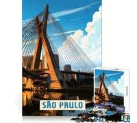 Puzzles Sao Paulo pour Adultes 1000 pièces Jeu de réflexion et de détente Idée Cadeau de Saison (38x52cm)