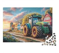 Puzzles Scène de Tracteur Rural De 1000 Pièces pour Adultes,Paysage de Ferme Vintage Un Jeu De Dexérité Très Difficile Puzzle Jeu D'intelligence 52x38cm/1000pcs