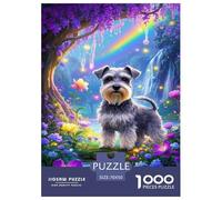 Puzzles Schnauzer De 1000 Pièces pour Adultes,Fantasy Paysage forestier Un Jeu De Dexérité Très Difficile Puzzle ÉduChatif avec des Défis 70x50cm/1000pcs