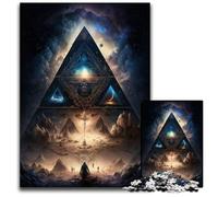 Puzzles Secrets of Pyramid pour Adultes, 1 000 pièces, Jeu Familial interactif, décoration d'intérieur à Faire soi-même, Cadeau Casse-tête 26x38cm