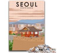 Puzzles Séoul Corée du Sud pour Adolescents 1000 Puzzles, pour Les 14 Ans et Plus Jeux Amusants Activités Amusantes à la Maison, Cadeaux d'anniversaire, Cadeaux de Voyage 1000 pièces (50x75cm)