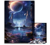 Puzzles Sérénité du lac Spatial 1000 pièces pour Adultes Puzzles stimulants Cadeau Parfait pour la Famille et Les Amis Convient aux 14 Ans et Plus 1000 pièces (75 x 50 cm)