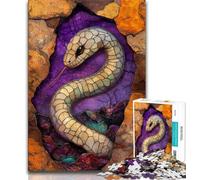 Puzzles Serpent Fantastique pour Adultes et Adolescents, Puzzles Relax Games, pour Toute la Famille 50x75cm