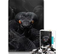 Puzzles Serpent Noir pour Adultes, 1 000 pièces, Difficiles à réaliser, mais Amusants et Humoristiques, décoration d'intérieur et Cadeaux Uniques (38x26cm)