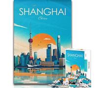 Puzzles Shanghai 1000 pièces pour Adultes, Cadeaux, Aidez Le Cerveau à exercer des Jouets addictifs pour cultiver la Patience, Excellent Cadeau 38x26cm