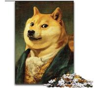 Puzzles Shiba Inu Abstraits pour Adolescents 1000 pièces, Jeux éducatifs à Faire soi-même avec Affiche et fiche de Questions Assorties (14 Ans et Plus) (26x38cm)