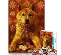 Puzzles Shiba Inu Abstraits pour Adultes et Adolescents, Jeu Stimulant et Jeu Familial idéal comme Cadeau pour Toute la Famille 50x75cm