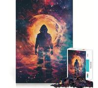 Puzzles Silhouette Galaxie pour Adultes 1000 pièces Jeu de réflexion Stimulant Structure à emboîtement précise Facile à Apprendre Plaisir en Famille (38x26cm)