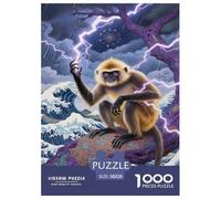 Puzzles Singe De 1000 Pièces pour Adultes,Fantasy Orage Un Jeu De Dexérité Très Difficile Puzzle ÉduChatif avec des Défis 38x26cm/1000pcs