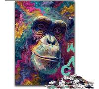 Puzzles singes pour Adolescents, 1000 pièces, Anti-Stress, pour Passer Le Temps à la Maison, Interaction Parent-Enfant (26x38cm)