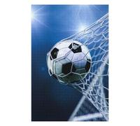 Puzzles Soccer Ball in Goal Net Puzzles pour Adultes, Jouets Anti-Stress, Modèles À Assembler, Parfaits comme Cadeaux pour Toute La Famille 75x50cm/1000pcs