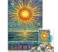 Puzzles Soleil Levant sur l'océan pour Adolescents 1000 Puzzles, Jouets éducatifs, Jeux Anti-Stress, liste de souhaits avec Le Père Noël 50x75cm