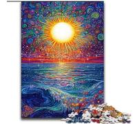 Puzzles Soleil Levant sur l'océan pour Adultes et Adolescents, 1000 pièces, adaptés aux Personnes de 14 Ans et Plus, idées Cadeaux de décoration intérieure (50x75cm)