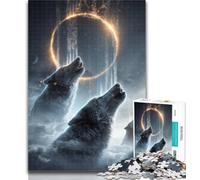 Puzzles Space Wolf 1000 pièces pour Adultes et Adolescents, Jouets éducatifs et éducatifs pour la Famille, pour renforcer l'amour Entre Couples, 26x38cm