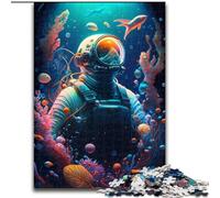 Puzzles spatiaux d'astronautes pour Adolescents 1000 pièces, Jeu Stimulant, Chaque pièce est Unique - Jeu Familial Stimulant (26x38cm)