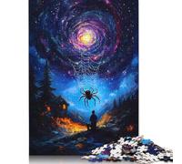 Puzzles Spider et la Galaxie pour Adultes 500 Puzzles Puzzle en Bois Puzzle Adulte Décoration de la Maison Puzzle Jouets 500 pièces (52x38cm)
