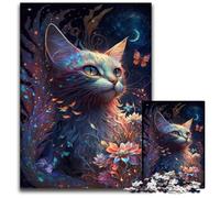 Puzzles Spirit Cat 1000 pièces pour Adultes Puzzles pour Adultes Décoration Artistique DIY Parfaite ou Cadeau d'anniversaire 26x38cm/10,23x14,96 Pouces