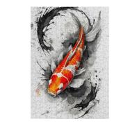 Puzzles Splash of Koi Fish Puzzles pour Adultes, Jouets Anti-Stress, Modèles À Assembler, Parfaits comme Cadeaux pour Toute La Famille 38x26cm/1000pcs
