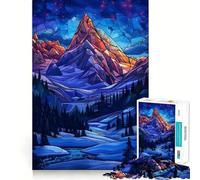 Puzzles Splendeur des Montagnes Enneigées pour Adultes, 1000 Pièces, Collection Joy Quality Edge Art, pour développer l'esprit (50x75cm)