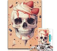 Puzzles Squelette Art Puzzles 1000 Pièces pour Adultes Cadeaux Jouets Jeux Éducatifs Soulagement du Stress Décoration d'Intérieur Unique et Cadeaux (50x75cm)