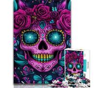 Puzzles Squelette Magique pour Adultes 1000 Puzzles pour Adolescents Jeu Familial Anti-Stress Défi Difficile Cadeaux Secrets du Père Noël (26x38cm)