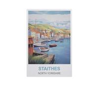 Puzzles,Staithes, North Yorkshire,Adultes Puzzle en Papier, Loisirs Divertissement Jeu Jouet-1000 Pièces(38x26cm)-AN21