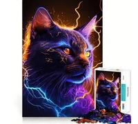 Puzzles Star Cat pour Adultes, 1000 pièces, Jeu de logique et d'habileté, à découper avec précision, pièce de Collection 38x52cm