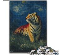 Puzzles Star Tiger 1000 pièces pour Adultes, Cadeaux, Jouets éducatifs, Jeux familiaux avec Affiche et fiche de Questions (50x75cm)
