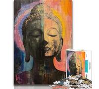 Puzzles Statues de Bouddha pour Adultes et Adolescents, Jouets éducatifs et éducatifs, Jeux familiaux avec Affiche et fiche de Questions-réponses (38x26cm)